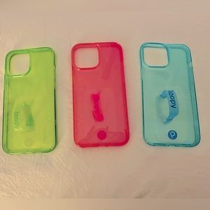 3 Loopy 12 Pro Max neon phone cases -like new